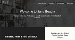 Desktop Screenshot of janabeauty.com.au