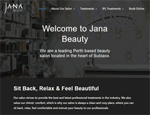 Tablet Screenshot of janabeauty.com.au